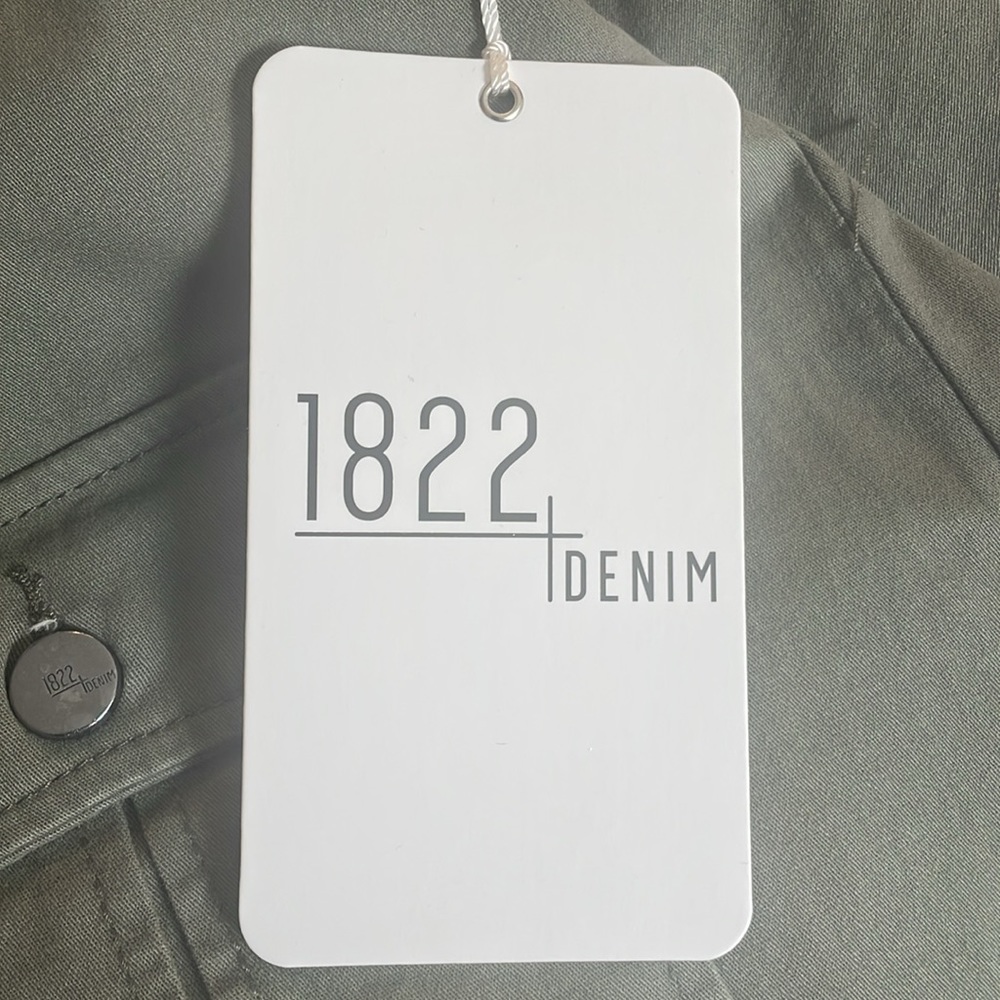 1822 Denim Military Utility Jacket Olive Green Size S NWT - Picture 13 of 14